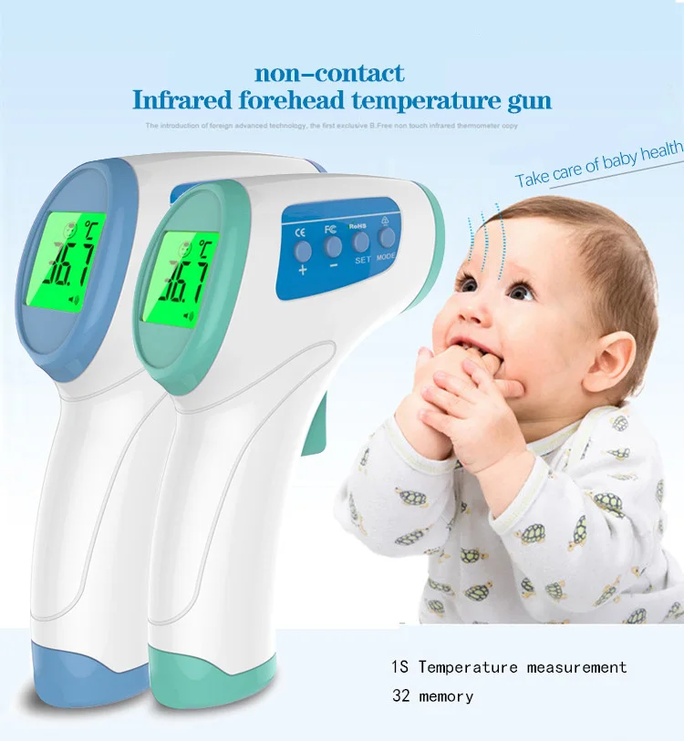 LED thermometer non-contact digital infrared forehead for infants children and adults | Электроника