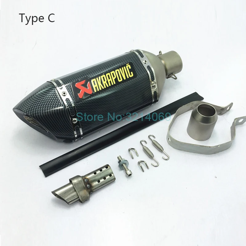 570 мм/470 мм/380 мм Универсальный 51 мм Akrapovic мотоцикл выхлопные трубы глушителя Escape Moto нержавеющая сталь выхлопная труба глушителя для мотоцикла