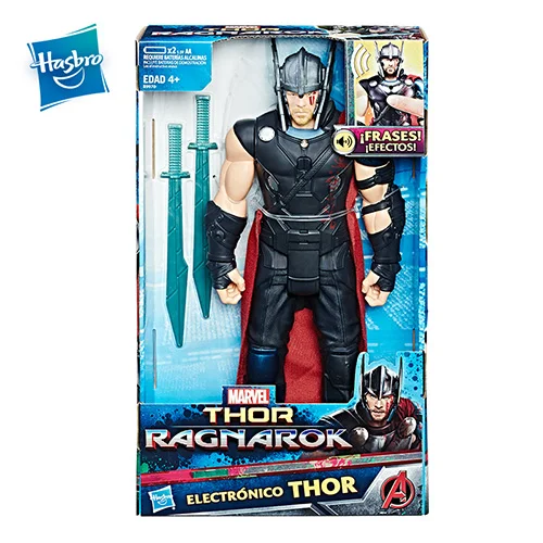 B99709510 Hasbro Марвел Тор Ragnarok электронный Тор ПВХ фигурка Коллекционная модель игрушки для мальчиков со звуковыми эффектами рождественские подарки - Цвет: B99709510