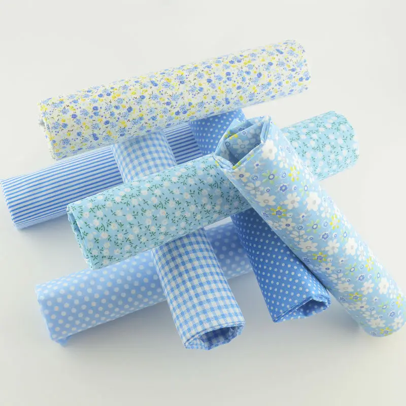 Clight голубой цвет различные Дизайн хлопок Ткань Жир Квартал Подушка Вышивание S