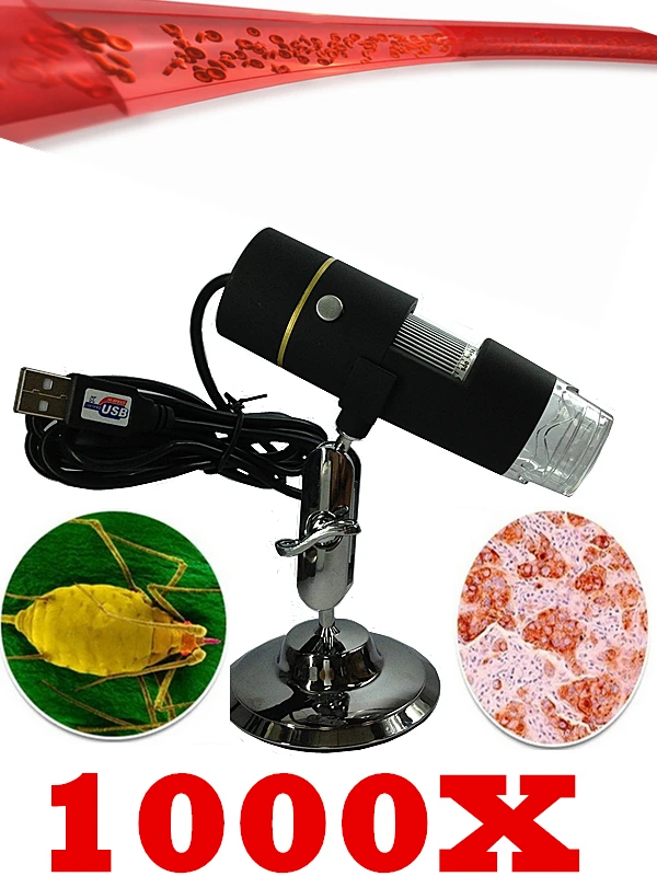 2MP 1000X 8 светодиодный USB цифровой микроскоп Эндоскоп зум Камера Лупа цифровая