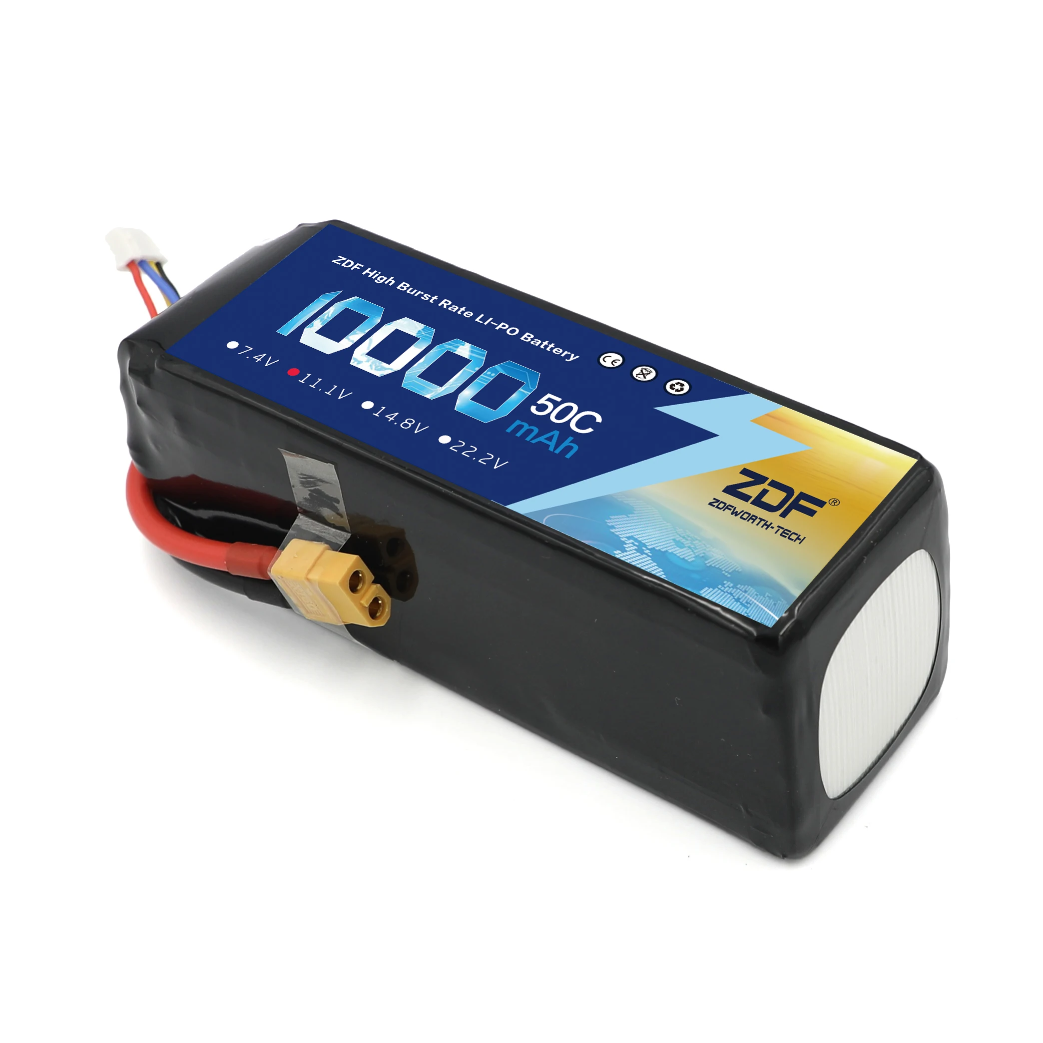 ZDF 3S 4S 5S 6S 11 1 V 14 8 18 5 22 2 10000mah 50C Li-po батарея для Дрон RC uav 1:5 1:8 1:10 гоночного альпиниста |