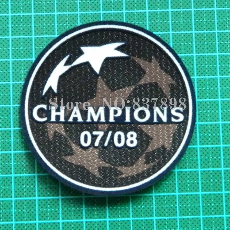 0708 Победитель Лиги чемпионов UCL 030405060708 2009 футбольный значок кашемир Материал бархат - Цвет: 0708
