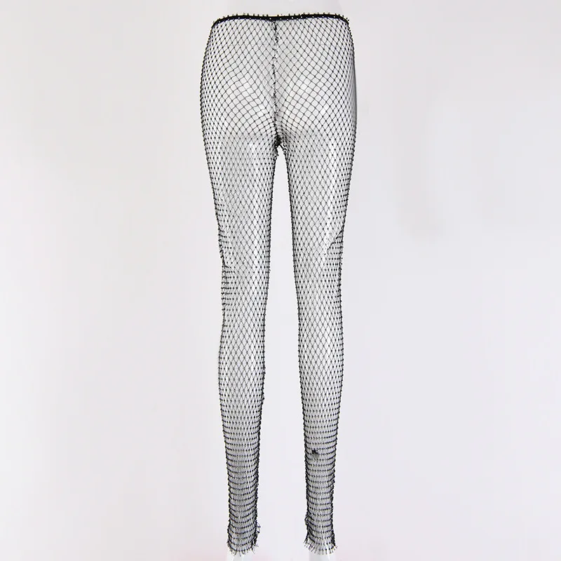 Женские леггинсы с вырезами сетчатые женские облегающие черные мигающей сеткой 1