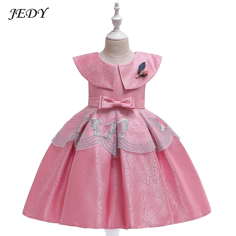 Летние Сатиновые платья принцессы наивысшего качества с большим отворотом для