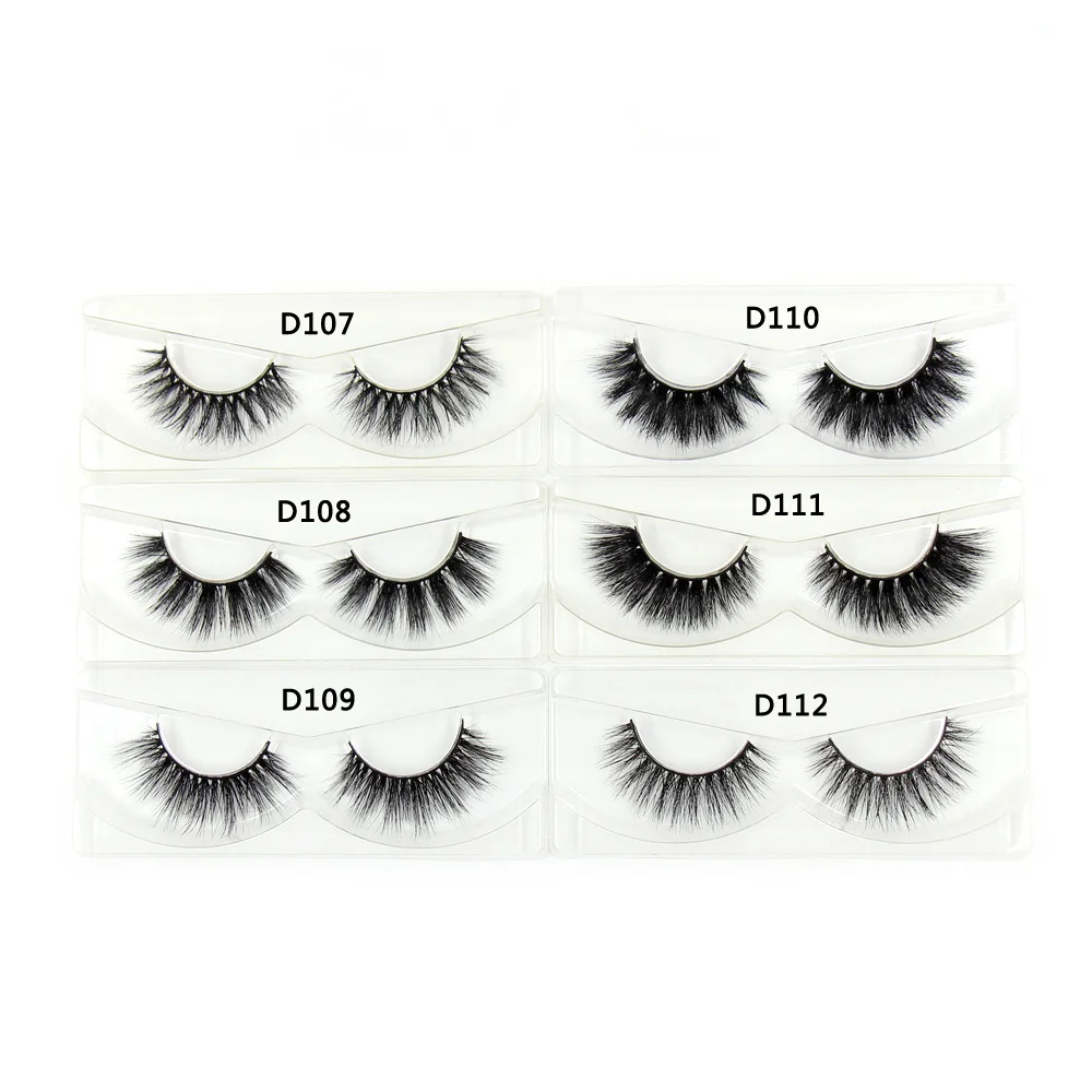 100 пар/лот накладные ресницы 3D норковые с лотком без коробки ручной работы макияж