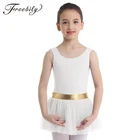 Детское Сетчатое балетное платье-пачка для девочек балерины с рукавами-крылышками, танцевальное трико с золотой талией, балетное танцевальное платье гимнастический купальник