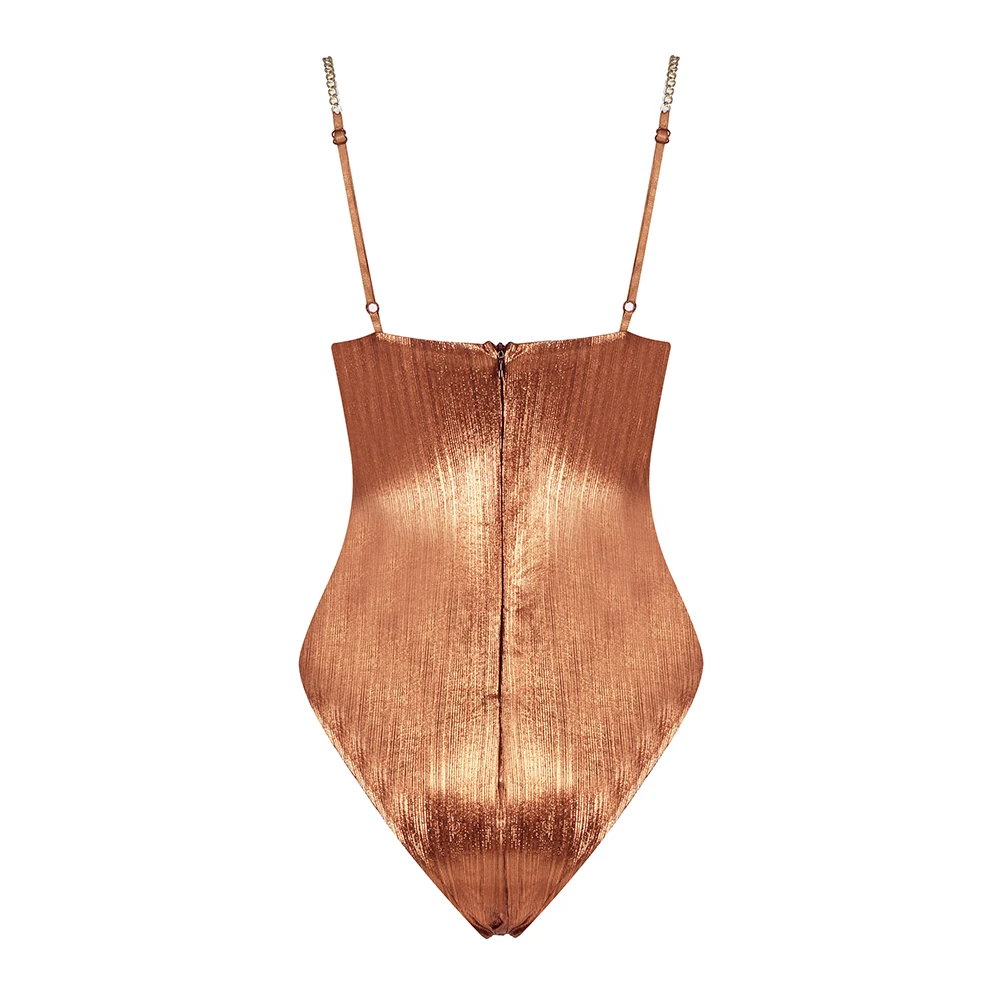 DressBird сексуальное боди с открытой спиной и блестками 2019 летний женский