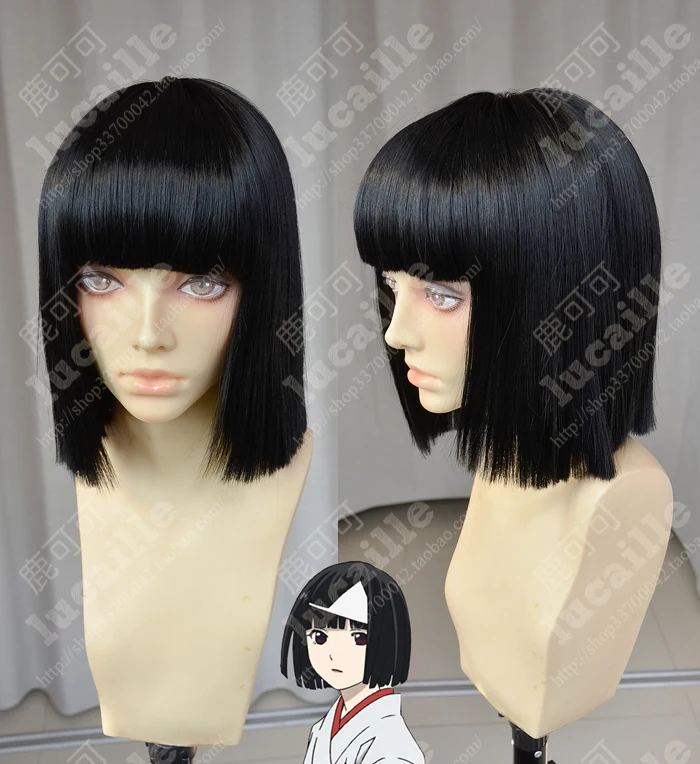 

Anime Noragami Nora Cosplay Wig Short Black Heat Resistant Synthetic Hair Wigs + Wig Cap