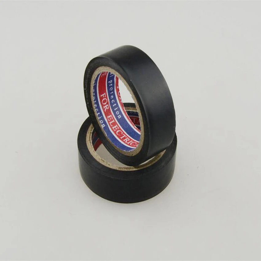 Прямая продажа 17 мм * 10 м черная электрическая лента клейкая ПВХ