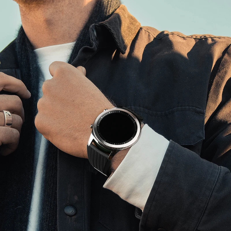 Ремешок 22 мм для часов Huami Amazfit 1 2 мягкий резиновый браслет из ТПУ Samsun Geat S3 correa reloj