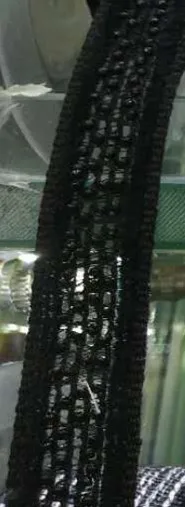 Black Beads-Black 1 ярдов тканая лента из бисера 20 мм ширина лямки/Привязка смещения ленты для Diy мешок ремесла бусины лямки - Цвет: Black Beads-Black