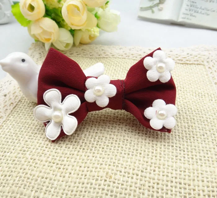 

10pcs Boutique Cute Floral Hair Bow Hairpins Solid Flower Bowknot Hair Clips Fashion Hair Accessories Princess Headwear