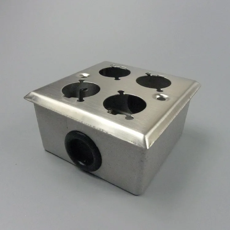 Настенная пластина из нержавеющей стали с четырьмя портами типа D | Электроника