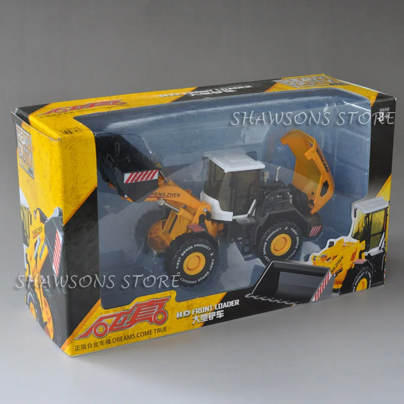 In Box 1:50 литые под давлением металлические инженерные игрушечные модели автомобилей колесный фронтальный погрузчик грузовик Реплика коллекция - Цвет: In Box