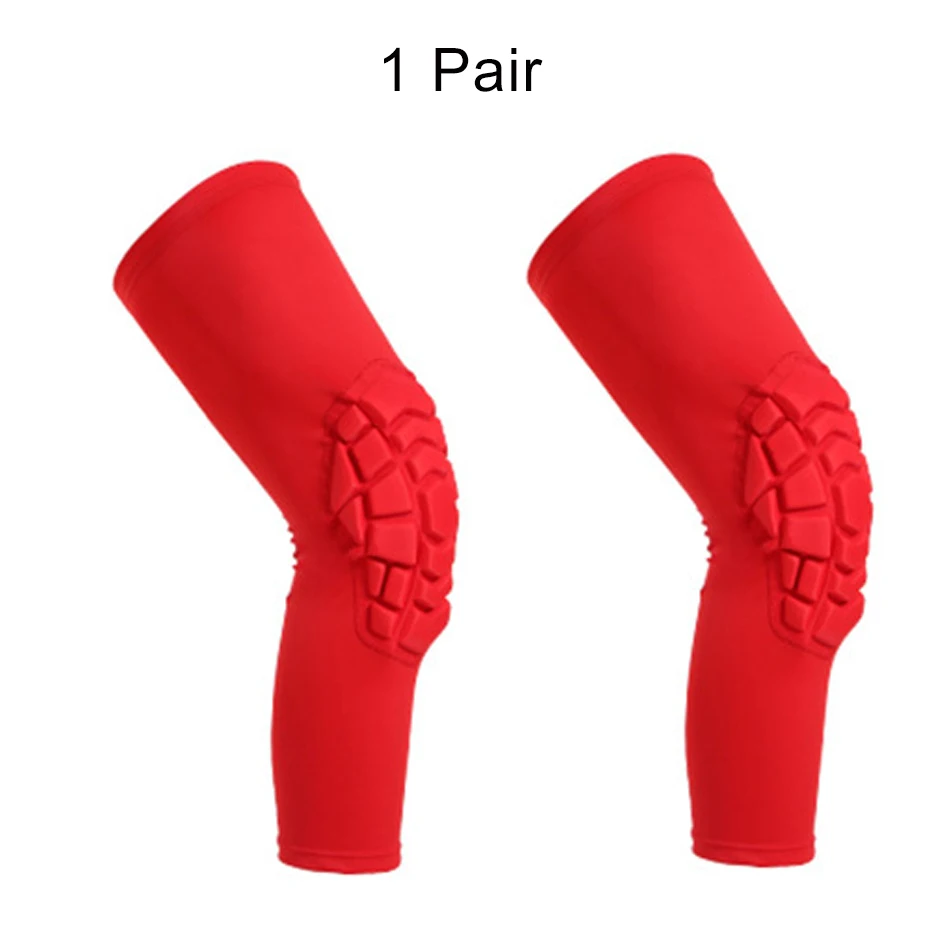One Pair Red Стоящая 1 пара упругих надавливающих пенопластовых наколенников для спорта и фитнеса, тренировочных наколенников, поддерживающих наколенники для баскетбола, волейбола - Цвет: One Pair Red