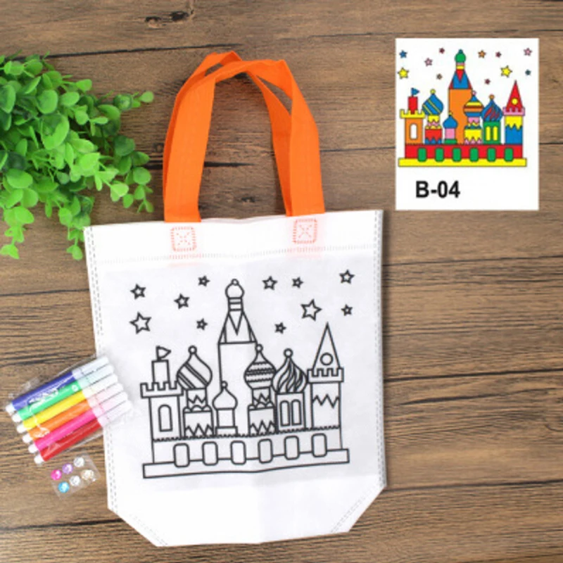 Цветная сумка для рисования Обучающие Развивающие игрушки с безопасными
