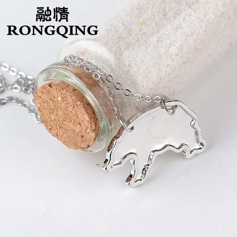 Ожерелье RONGQING 12 шт./лот Мама Медведь для женщин модная цепочка серебряного цвета