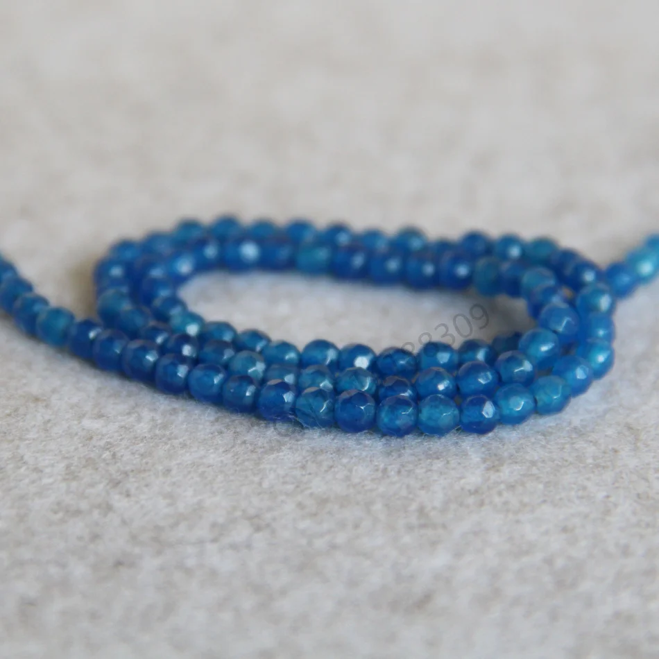 4 мм аксессуары для поделок небесно-голубые Авантюрин Круглые бусины халцедон