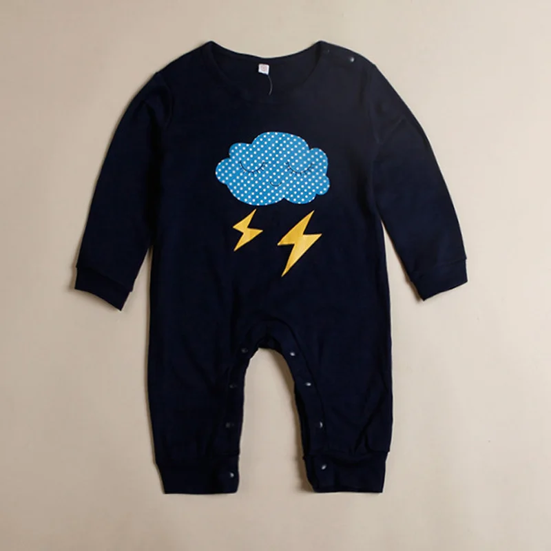 Комбинезон с рисунком лица Весенняя одежда для новорожденных длинными рукавами