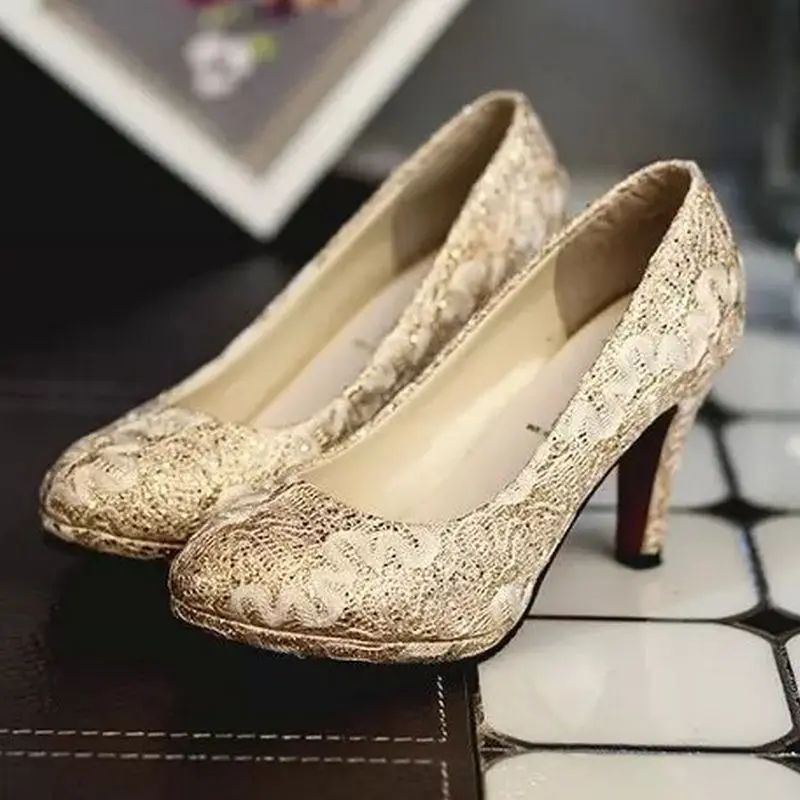 Новый женская мода сладкий высокий каблук обувь элегантность насос дата