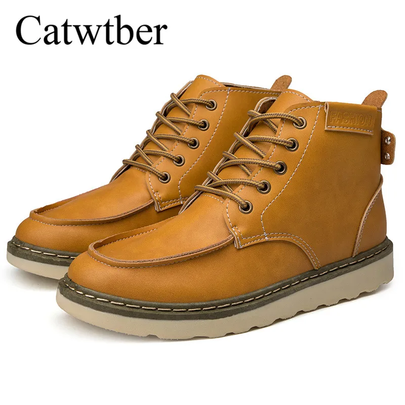 Catwtber сапоги Мужская обувь новая мода осень-зима Мужские ботинки Винтаж