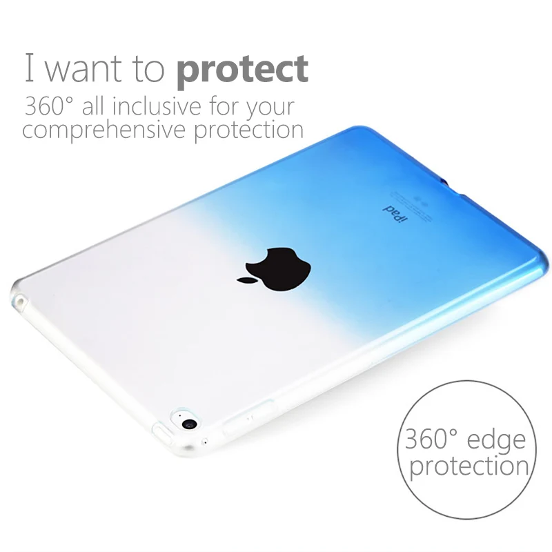 ! ACCEZZ 7 9 дюймов защитный мягкий чехол для iPad Mini 1 2 3 4 планшет прозрачный