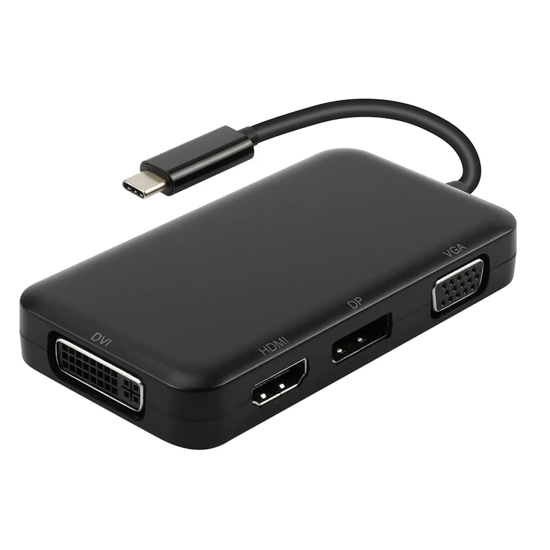 

USB C HUB USB C 3.1 to HDMI DP Displayport VGA DVI Adapter USB C to HDMI VGA 1080P Video Converter for Macbook Dell Xps