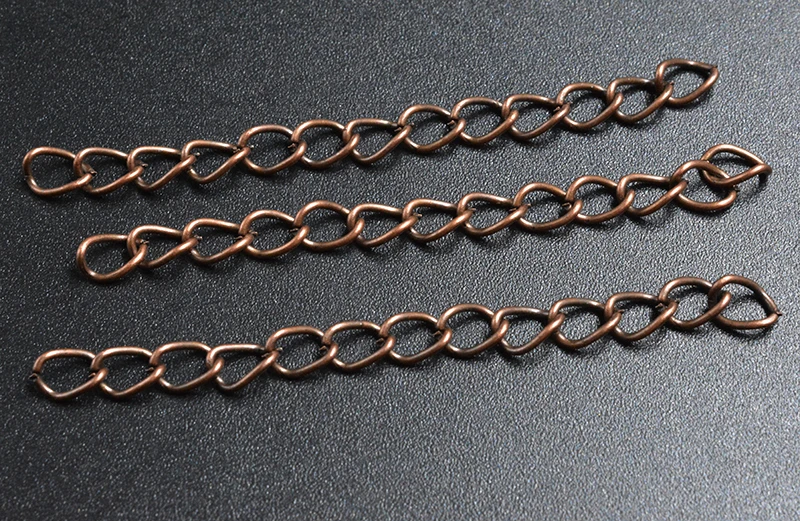 

FLTMRH Box Lovely 50 Bronze Color Extension Chains/Tail Extender 70x3mm
