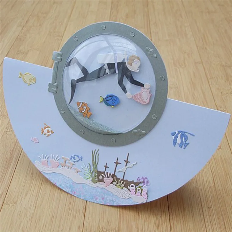 DiyArts 1 шт./лот Металл резка Скрапбукинг для изготовления карт DIY тиснение вырезы штампы ремесло подводный мир элемент