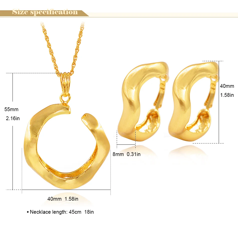 Sunny Jewelry, Классические Ювелирные наборы для женщин, колье серьги кулон, водная волна, круглые ювелирные наборы, вечерние, на каждый день, на помолвку