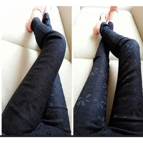 Модные женские цветочные кружевные леггинсы 2018 Новые Летние повседневные