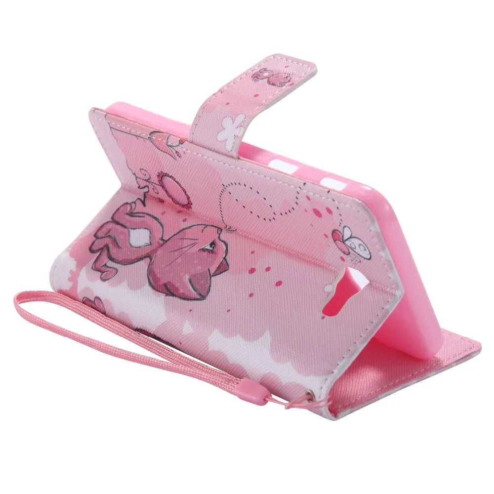 Роскошный кожаный чехол книжка с изображением мультяшного покера черепа для Samsung