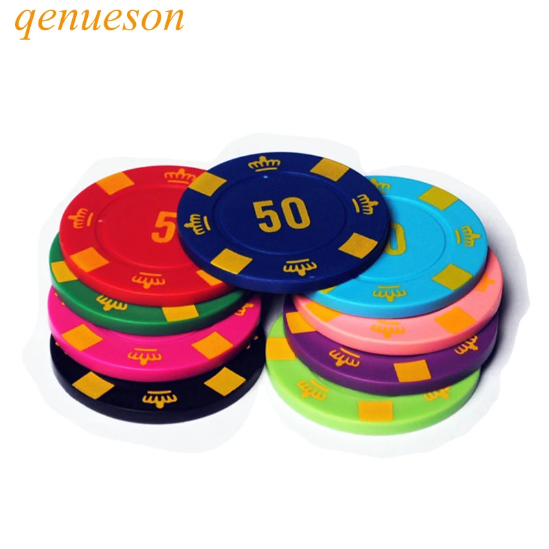25 шт./лот 4 г abs Корона Техасский Холдем чипы Настольные игры Фишки для покера