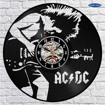 6 Винил часы Эволюция AC/DC e современные настенные часы винил часы уникальный декор стен - Цвет: 6
