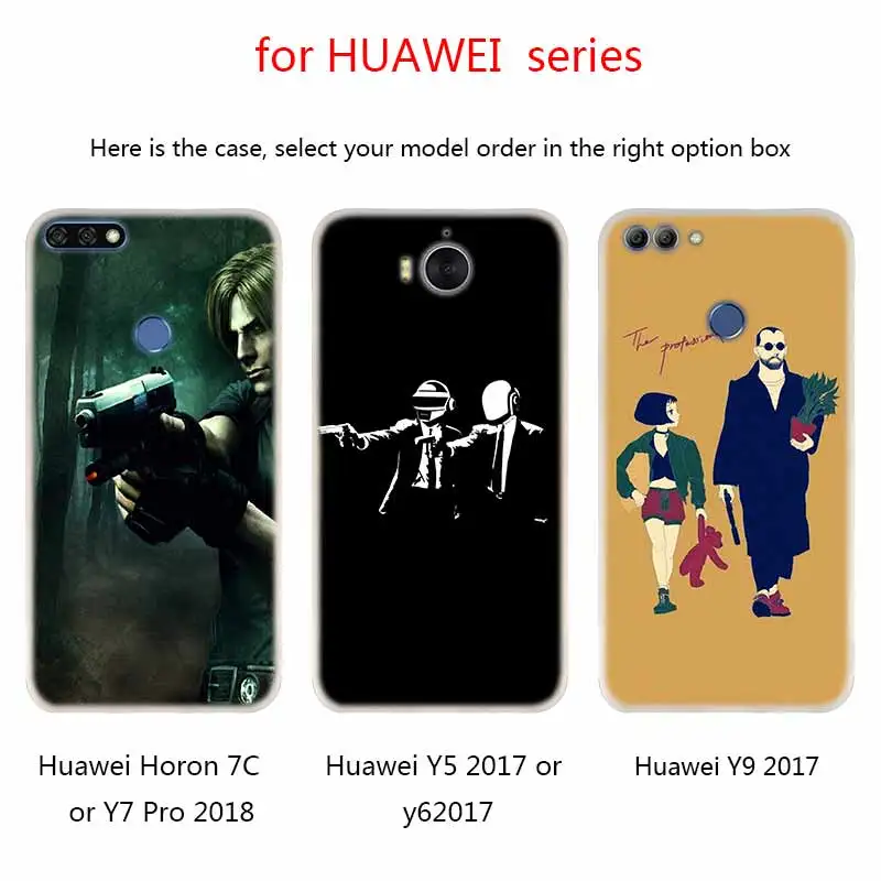 The Professional Leon cover Soft Silicone Cases For Huawei Mate 10 Lite 20 Pro 20X S Y5 2017 Y9 2018 2019 NOVA 3 3i 4 y7 | Мобильные