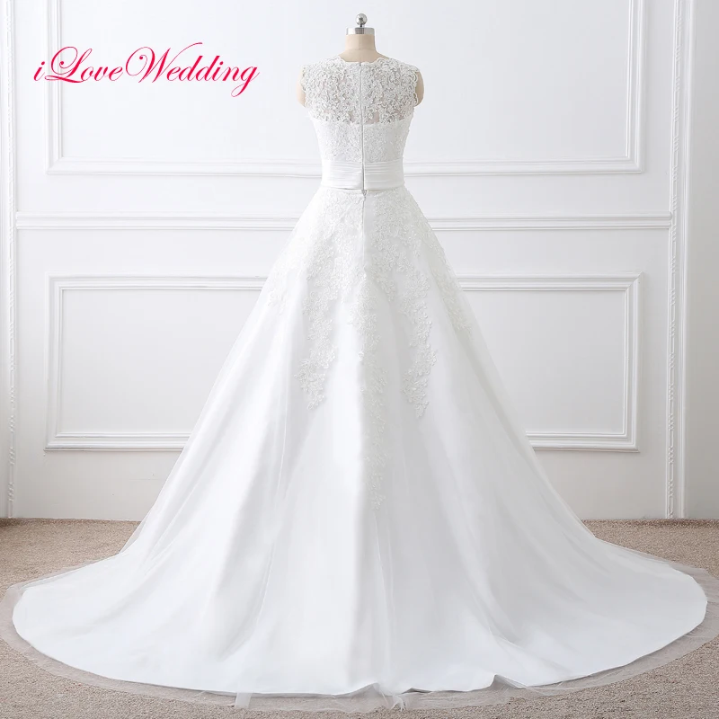 Женские свадебные платья из двух частей длинные белые без рукавов с глубоким