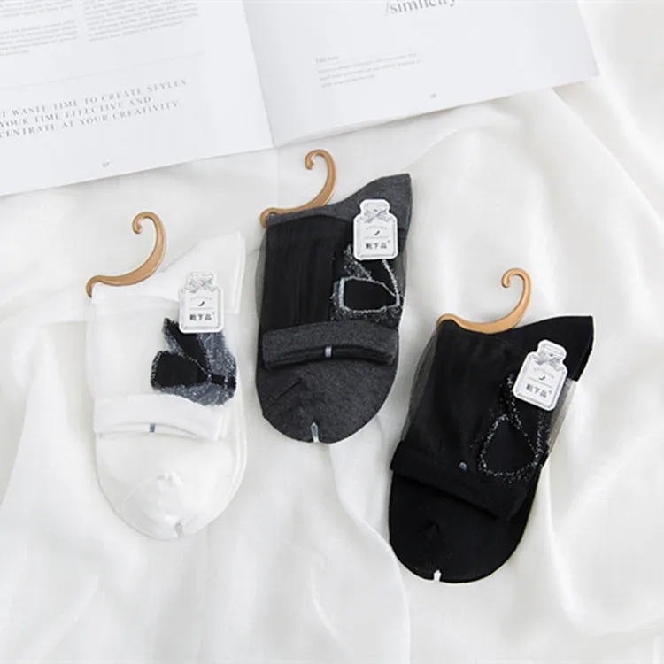 2018 модные носки в Корейском стиле женские мягкие удобные прозрачные шелковые