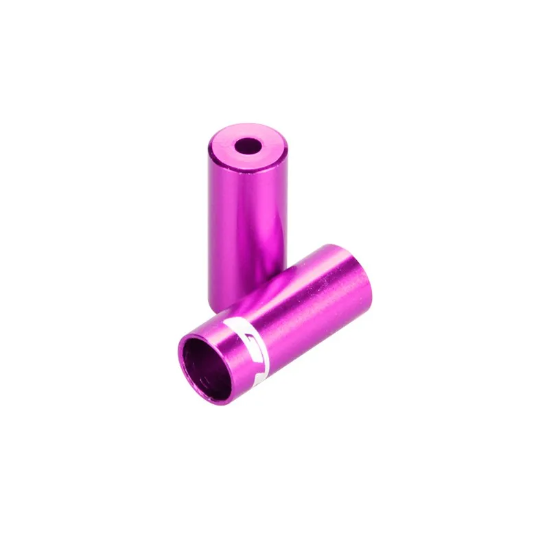 Purple Заглушка для тормозного кабеля из сплава s 5 мм колпачок для тормозного кабеля для шоссейного велосипеда тормозной механизм горного велосипеда заглушка для кабеля s накладные Наконечники 6 цветов 100 шт - Цвет: Purple