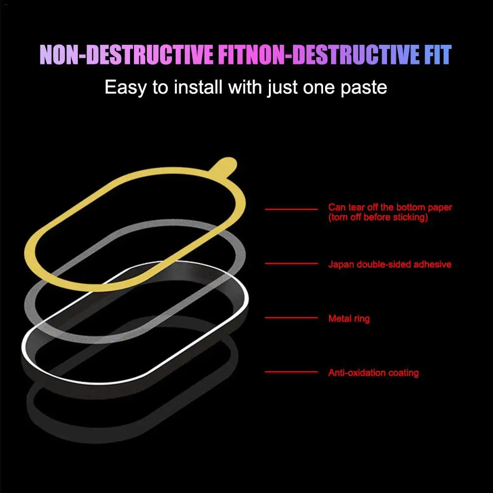 Защитная пленка для камеры из закаленного стекла Huawei P30 P30Pro металлическое кольцо