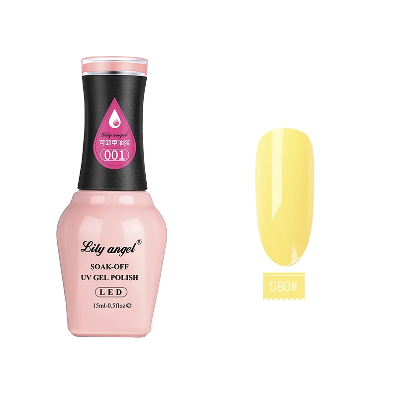 80 Lily Angel УФ-гель для ногтей 15 мл Nude Soak Off отполированный Гель-лак Декоративный Лак для ногтей 140 Цветов 73-108 - Цвет: 80