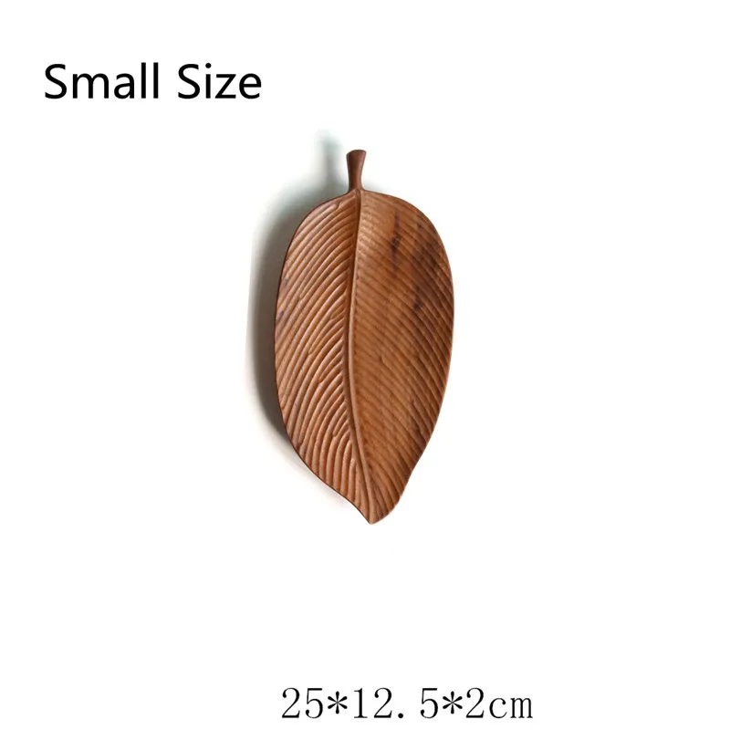 JJ1435V25x12.5CM Грецкий орех, Резиновая деревянная тарелка, фруктовое блюдо, тарелка, чайный поднос, десертный ужин, хлеб, лист, узор, деревянная тарелка, поддоны для хранения - Цвет: JJ1435V25x12.5CM