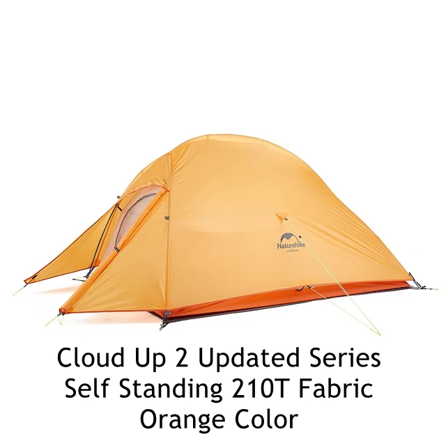 Naturehike Cloud UP обновленная палатка 1 2 3 человек свободно стоящая 20D силиконовая двухслойная Сверхлегкая походная палатка - Цвет: CloudUp2 New Orange