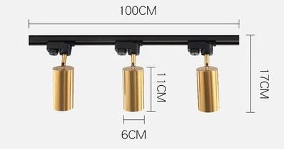3 light A Скандинавский светодиодный потолочный светильник креативный трек Точечный светильник для гостиной ресторана потолочные лампы бар магазин одежды Золотой светодиодный потолочный светильник - Цвет корпуса: 3 light A