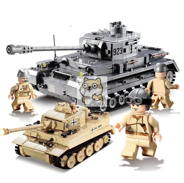 82010 82011 1193 большой Танк Panzer IV строительные блоки набор кирпичей сделай сам