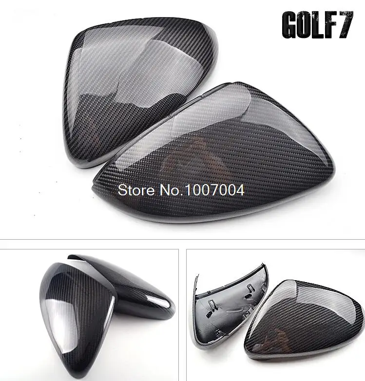 2 шт. Сменный Чехол для зеркала заднего вида из углеродного волокна VW Volkswagen Golf 7 MK7