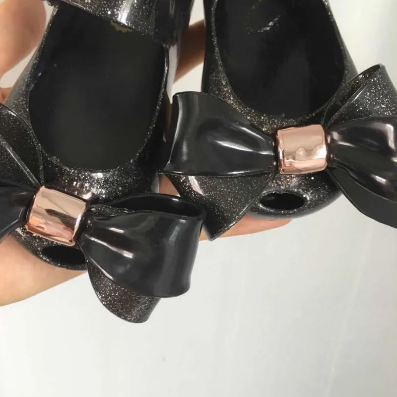 bowknot 4 Melissa/милые прозрачные сандалии с объемным бантом-бабочкой для девочек; Новинка года; детская обувь Melissa; детские сандалии; удобная обувь принцессы - Цвет: bowknot 4