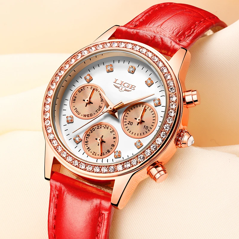 LIGE Для женщин часы девушка Повседневное Кварцевые Женские s relojes mujer Relogio