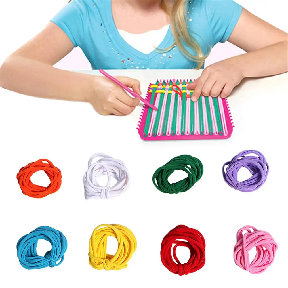 

Stretchy Braided Crafts Loops Toy Accessories DIY Woven String Elastic N Loom Refill Braided Loops For Children Kids Without Box