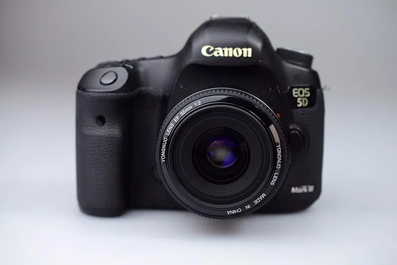 Светодиодная лампа для видеосъемки YONGNUO YN 35 мм F2 Камера объектив для Nikon D750 D3100 D5100 D5300 D3200 Canon 6D EOS 650D 60D 5D Mark II 5D 550D 200D 1100D